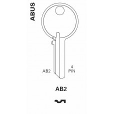 Abus (AB2, AB62C, CS6) Brass Key Blank 