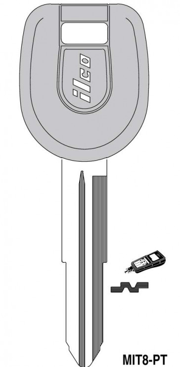 Mitsubishi Transponder Key (MIT8PT) ILCO