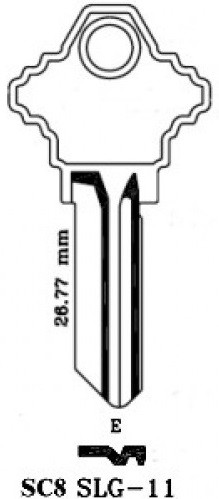 Schlage (SC8-BR) 5 Pin "E" Key Blank