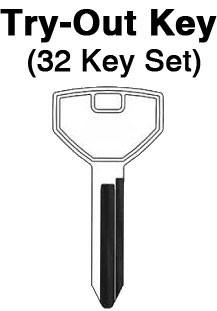 CHRYSLER - 1993 Door / Trunk Locks - Aero Lock TO-64 (Y155) 32pc. Try-Out Key Set