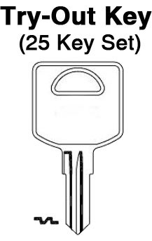 FASTEC - Camper Locks - TO-106 (FIC1) 25pc. Try-Out Key Set