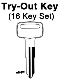 YAMAHA & SUZUKI - 1981 & up ("D" Series) - TO-30A (YH49) 16pc. Try-Out Key Set