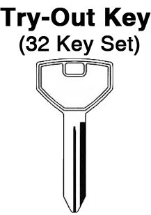 CHRYSLER - 1994 Door Locks (Except Neon) - Aero Lock TO-70 (Y157) 32pc. Try-Out Key Set