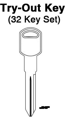 GM - 1995-1996 10-Cut Door Locks - Aero Lock - TO-76 (B86) 32pc. Try-Out Key Set