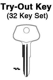 TOYOTA - All Locks - Aero Lock - TO-21 (TR28) 32pc. Try-Out Key Set