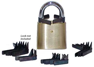 Pack 10 Padlock Shim Set Lock Opener Unlock Accessories Tool Kit Without Lock EH