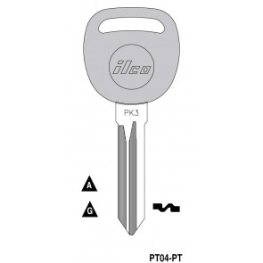 GM PK3 RW Transponder Key (B107PT, 5902386, PT04-PT) ILCO