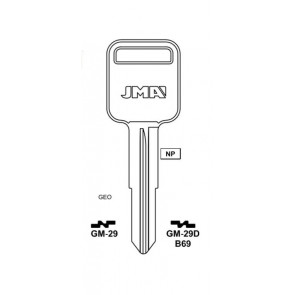 GM Key Blank (B69-NP, GM 29D, X180) 