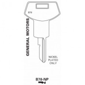 GM Key Blank (B78, GM-20, P1098WE)