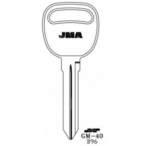 GM Key Blank (B96-NP, GM-40, P1110)