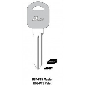 GM RW Transponder Key (B97PT, 690552) ILCO