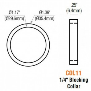 1/4” Blocking Ring (Polished Brass) 10PK -by GMS
