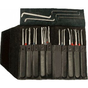 Fourteen Piece Metal Handle Lock Picking Tool Set - SSS Corp.