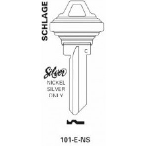 Schlage Nickel Silver Key Blank (101E, 101-E, SC9-NS)