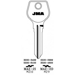 Mazda (MZ10-NP, MAZ-2I, X27) Key Blank 10-PACK