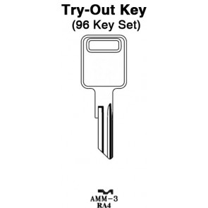 AMERICAN MOTORS- ALL Locks (Except Renault)- AeroLock TO-4 (RA4) 96pc. Try-Out Key Set