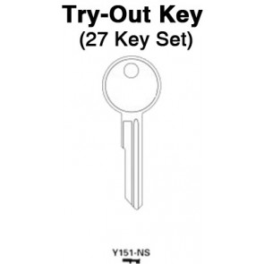 CHRYSLER - 1969 & Up Glove Box Locks - Aero Lock TO-5 (Y151) 27pc. Try-Out Key Set