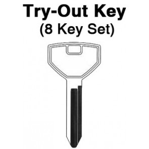 CHRYSLER - 1993 Glove Box / Seat Locks - Aero Lock TO-67 (Y155) 8pc. Try-Out Key Set