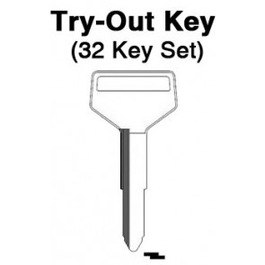 TOYOTA - All Locks - TO-6 (TR33) 32pc. Try-Out Key Set