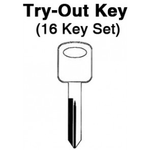 FORD - Glove Box Locks - Aero Lock TO-85 (H75) 16pc. Try-Out Key Set
