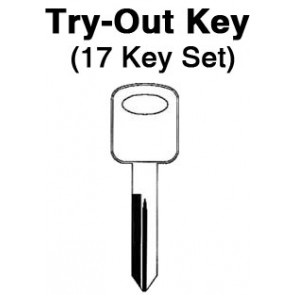 FORD - Glove Box Locks - Aero Lock TO-85A (H75) 17pc. Try-Out Key Set