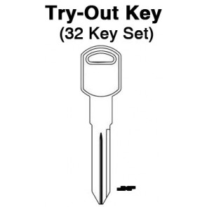 GM - 1996 Door Locks - Aero Lock - TO-88 (B86) 32pc. Try-Out Key Set