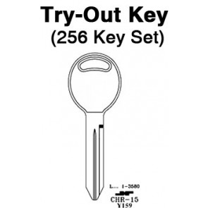 CHRYSLER - 1998 & Up All Locks - Aero Lock TO-93 (Y159) 256pc. Try-Out Key Set