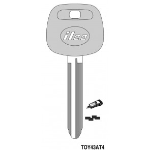 Toyota Transponder Key (TOY43AT4, TP07TOYO-15.P)
