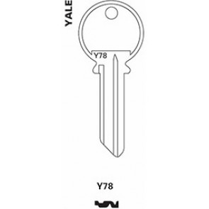 Yale (Y78, 999GA, YA-186D) key blank