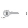 ABUS 24/41 KBR Key Blanks (10-Pack) for 24, 28, 41 Series Locks