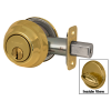 Grade 1 Single Cylinder Deadbolt (KW1) Polished Brass -by Master Lock